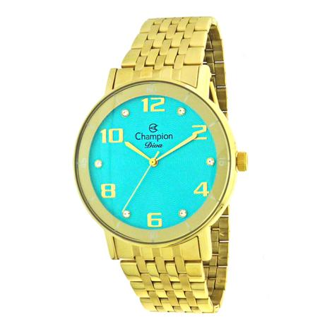 Relogio Feminino Champion Dourado CN26671F Menor preço em Relogio Feminino Champion Dourado CN26671F