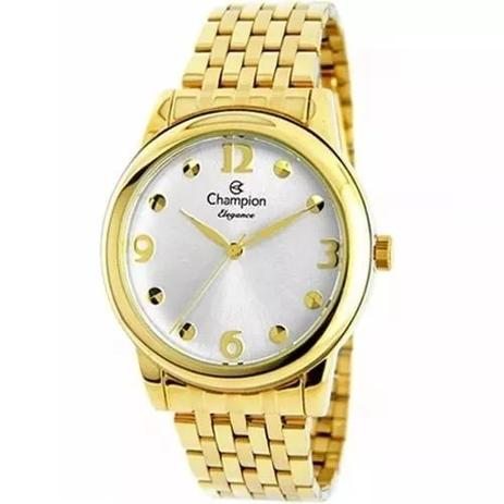 Relogio feminino Champion Dourado Fundo Prata CN26813H Menor preço em Relogio feminino Champion Dourado Fundo Prata CN26813H