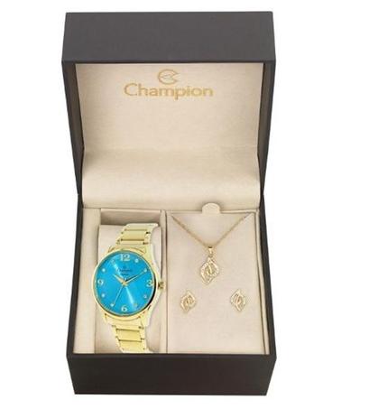 Relógio Feminino Champion Dourado REF. CN26215Y + Brinco + Colar é boa?