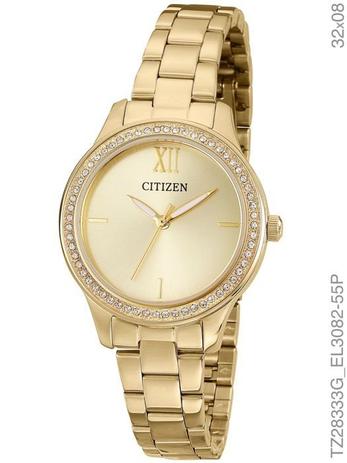 Relógio Feminino Citizen TZ28333G Dourado Menor preço em Relógio Feminino Citizen TZ28333G Dourado