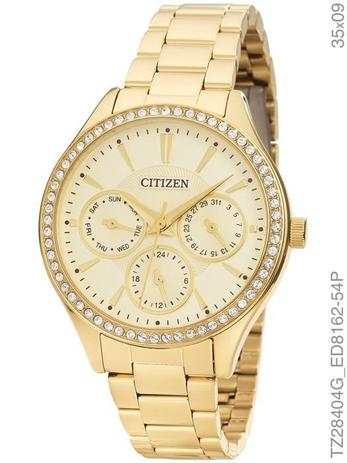 Relógio Feminino Citizen TZ28404G Analógico Dourado Menor preço em Relógio Feminino Citizen TZ28404G Analógico Dourado