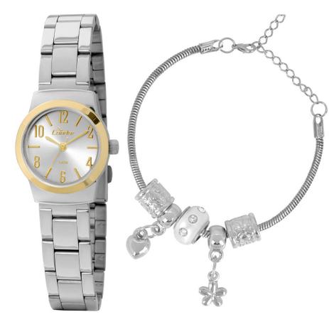 Relogio prata com pulseira dourada Clearance