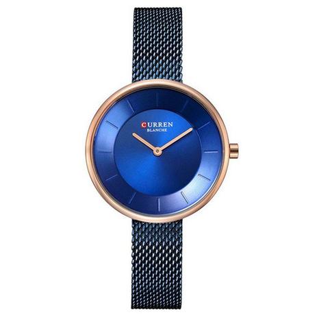 Relógio Feminino Curren Analógico C9030L - Azul Menor preço em Relógio Feminino Curren Analógico C9030L - Azul