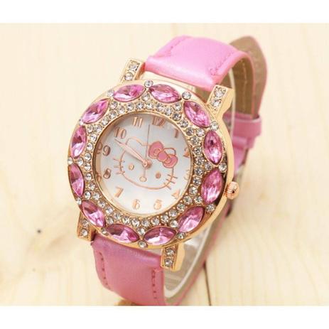 Relógio Feminino de Pulso Hello Kitty Rosa Bebê - Outras marcas Menor preço em Relógio Feminino de Pulso Hello Kitty Rosa Bebê - Outras marcas