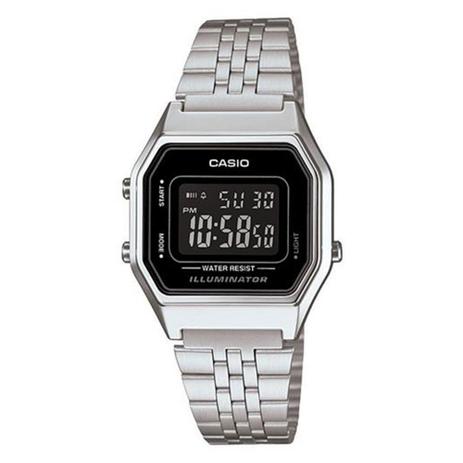 Relógio Feminino Digital Casio Vintage LA680WA-1BDF - Prata - Casio* Menor preço em Relógio Feminino Digital Casio Vintage LA680WA-1BDF - Prata - Casio*