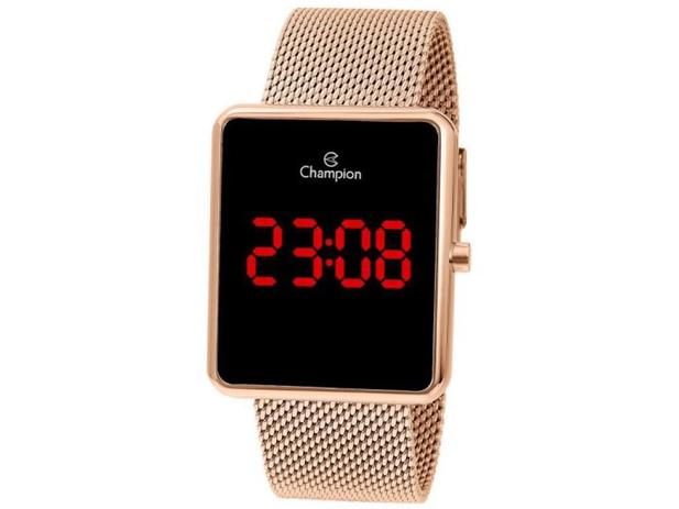 relogio feminino digital rose apple