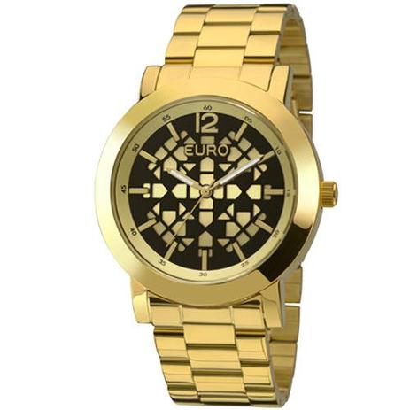 Relogio Feminino Euro Dourado Eu2039in/4p Menor preço em Relogio Feminino Euro Dourado Eu2039in/4p