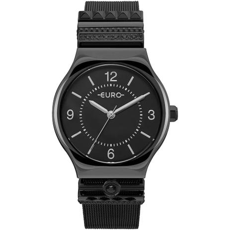 Relógio Feminino Euro EU2035YNI/4P Aço Preto Menor preço em Relógio Feminino Euro EU2035YNI/4P Aço Preto