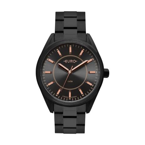 Relógio Feminino Euro EU2035YPY/4P 42mm Aço Preto Menor preço em Relógio Feminino Euro EU2035YPY/4P 42mm Aço Preto