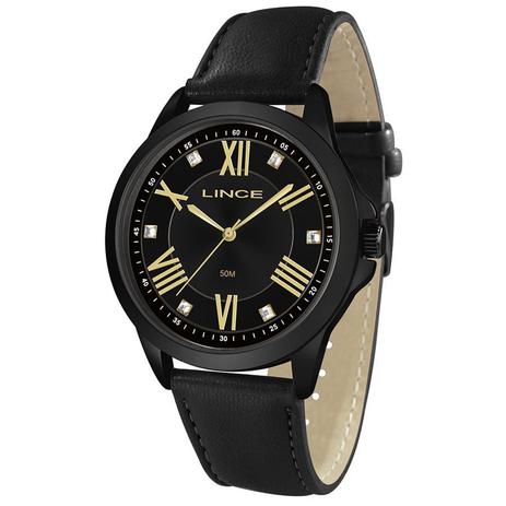 Relogio Feminino Lince Couro Preto LRCJ084L Menor preço em Relogio Feminino Lince Couro Preto LRCJ084L