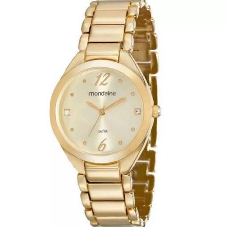 Relógio Feminino Mondaine 53566LPMVDE1 30mm Aço Dourado Menor preço em Relógio Feminino Mondaine 53566LPMVDE1 30mm Aço Dourado