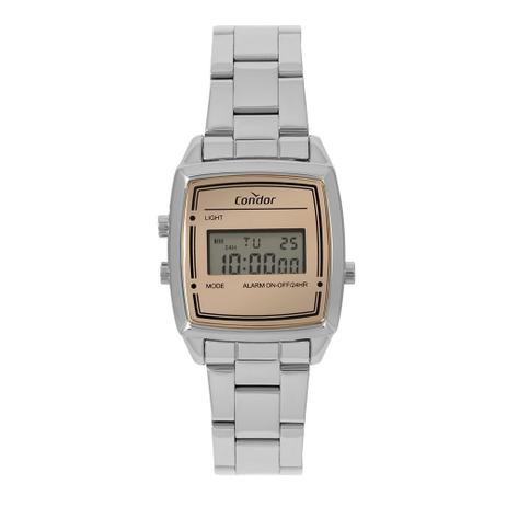 Relógio Feminino Prata Rose Condor Digital Quadrado Original - Relógio  Feminino - Magazine Luiza