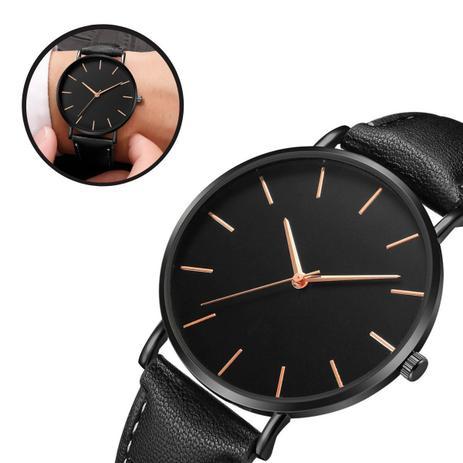 Relógio feminino Preto Rose Gold Minimalista - M&C é boa?