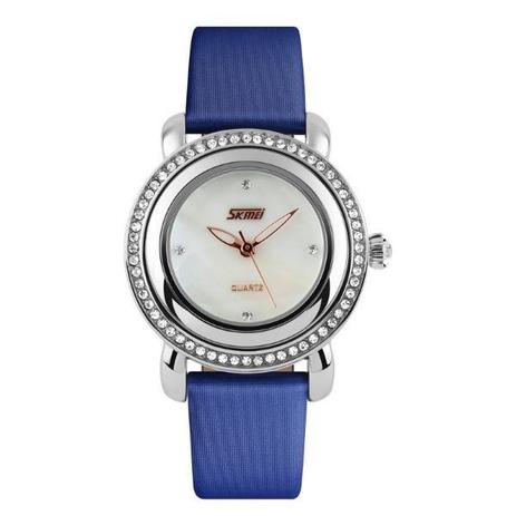 Relógio Feminino Skmei Analógico 9093 Azul Menor preço em Relógio Feminino Skmei Analógico 9093 Azul