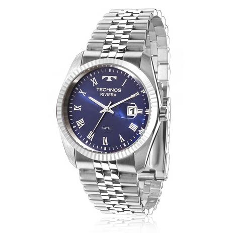 Relógio Feminino Technos Classic Riviera 2115KQP/1A Fundo Azul Menor preço em Relógio Feminino Technos Classic Riviera 2115KQP/1A Fundo Azul
