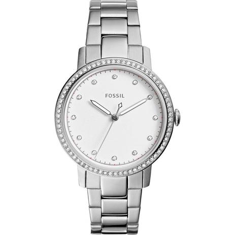 Relógio Fossil Feminino Ref: Es4287/1kn Slim Prateado Menor preço em Relógio Fossil Feminino Ref: Es4287/1kn Slim Prateado