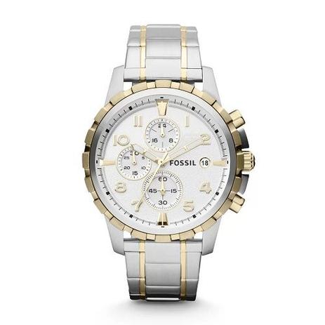 Relógio Fossil Masculino Analógico Dean Bicolor Calendário FS4795/5BN Menor preço em Relógio Fossil Masculino Analógico Dean Bicolor Calendário FS4795/5BN