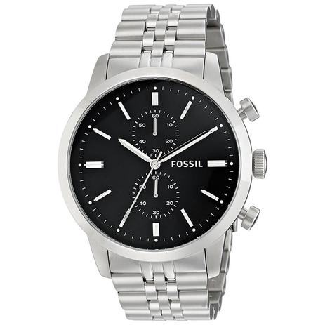 Relógio Fossil Masculino Ref: Fs4784/1pn Cronografo Prateado Menor preço em Relógio Fossil Masculino Ref: Fs4784/1pn Cronografo Prateado