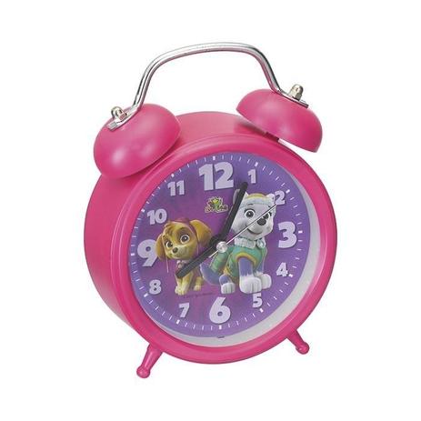 Relógio Infantil De Mesa Despertador Patrulha Canina Rosa - Art brink Menor preço em Relógio Infantil De Mesa Despertador Patrulha Canina Rosa - Art brink