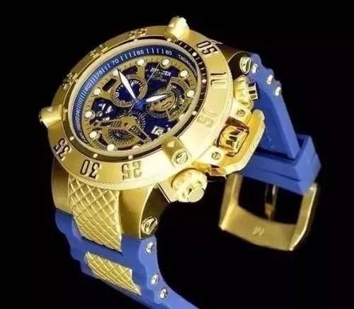 Relogio Invicta 18527 Subaqua noma III Dourado azul Menor preço em Relogio Invicta 18527 Subaqua noma III Dourado azul