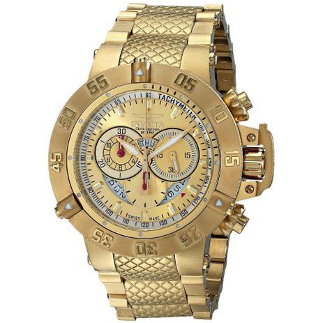 Menor preço em Relógio Invicta Masculino 5403 Subaqua 50mm Banhado A Ouro 18k