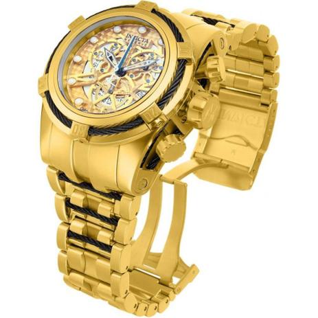 Relógio Invicta Reserve Bolt Zeus 12753 dourado e preto Menor preço em Relógio Invicta Reserve Bolt Zeus 12753 dourado e preto