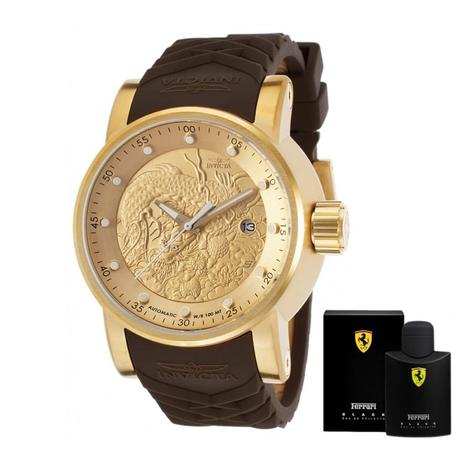 Relógio Invicta S1 Hally Yakuza 12790 + Perfume Ferrari Black 125 ml Menor preço em Relógio Invicta S1 Hally Yakuza 12790 + Perfume Ferrari Black 125 ml