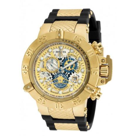 Relogio invicta subaqua 18526 noma III Dourado e Preto Menor preço em Relogio invicta subaqua 18526 noma III Dourado e Preto