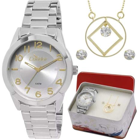 Relógio Kit Condor Feminino Com Bracelete - Co2035kqm/k3k Menor preço em Relógio Kit Condor Feminino Com Bracelete - Co2035kqm/k3k