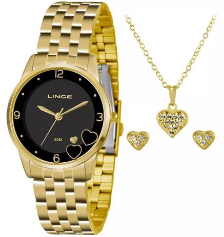Relógio Lince Feminino Lrg4517l Ku36p2kx Dourado + Semijóia Menor preço em Relógio Lince Feminino Lrg4517l Ku36p2kx Dourado + Semijóia