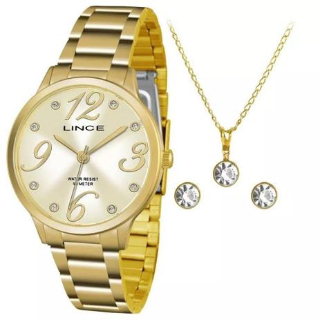 Relógio Lince Feminino Lrgh074l Ku43c2kx Dourado + Semijóia Menor preço em Relógio Lince Feminino Lrgh074l Ku43c2kx Dourado + Semijóia