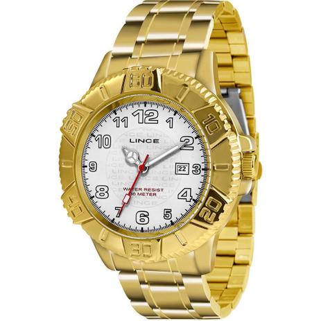 Relógio Lince Masculino Analógico Dourado MRG4334LB2KX Menor preço em Relógio Lince Masculino Analógico Dourado MRG4334LB2KX