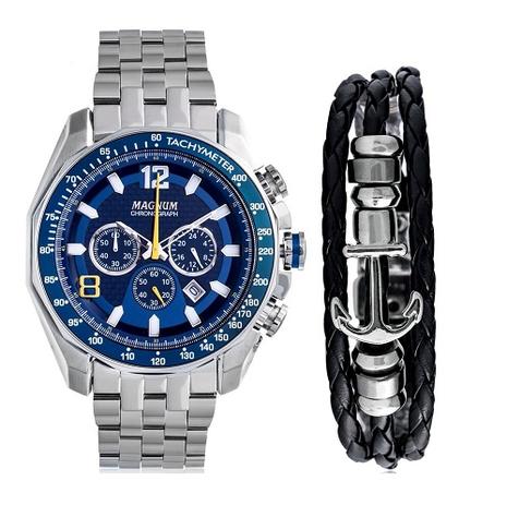 Menor preço em Relógio Magnum Masculino MA32167O + Pulseira