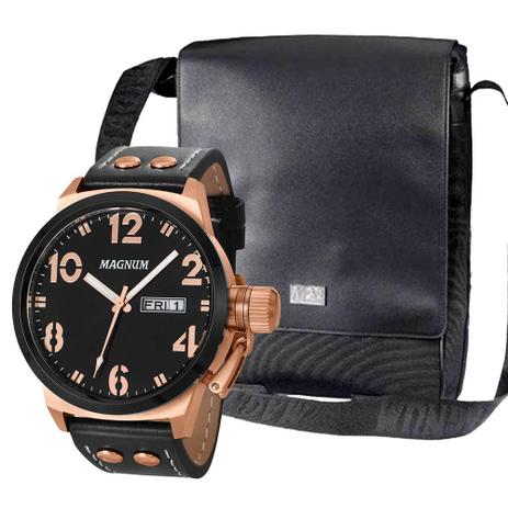 Relógio Magnum Masculino MA32783P + Bolsa Magnum Masculina Menor preço em Relógio Magnum Masculino MA32783P + Bolsa Magnum Masculina