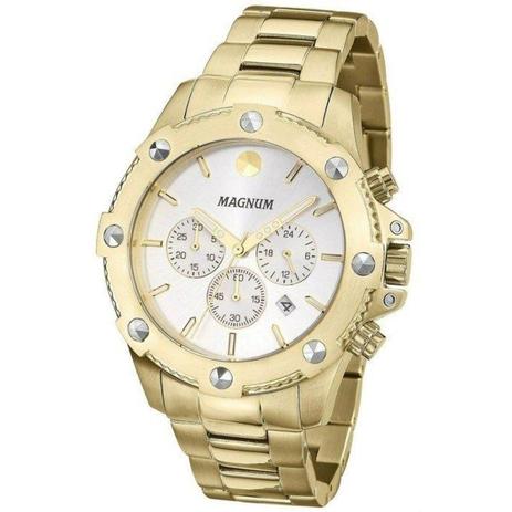 RELÓGIO MASCULINO DOURADO MAGNUM MA31355H