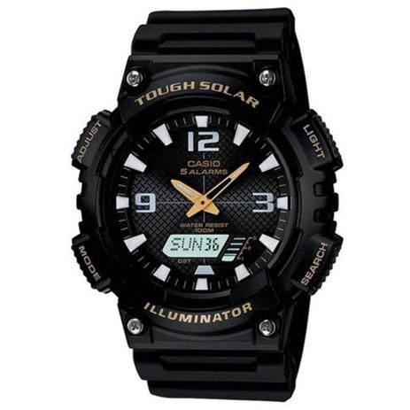 Relógio Masculino Anadigi Casio AQS810W1BVDF - Preto Menor preço em Relógio Masculino Anadigi Casio AQS810W1BVDF - Preto
