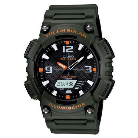 Relógio Masculino Anadigi Casio AQS810W3AVDF - Verde - Casio* Menor preço em Relógio Masculino Anadigi Casio AQS810W3AVDF - Verde - Casio*