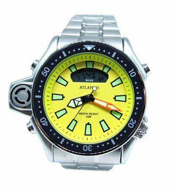 Relogio masculino atlantis a3220 fundo amarelo aqualand Menor preço em Relogio masculino atlantis a3220 fundo amarelo aqualand
