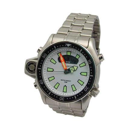 Relogio masculino atlantis a3220 fundo branco aqualand Menor preço em Relogio masculino atlantis a3220 fundo branco aqualand