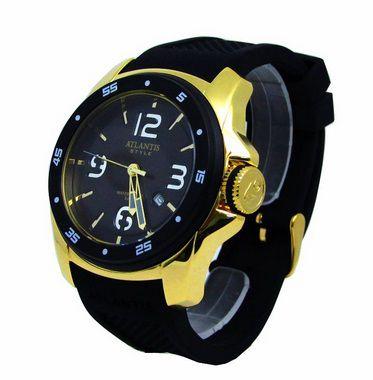 Relogio masculino atlantis g3216 dourado fundo preto Menor preço em Relogio masculino atlantis g3216 dourado fundo preto