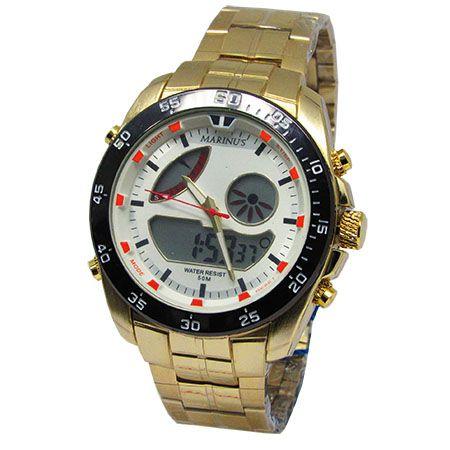 Relogio masculino atlantis g3449 anadigi fundo branco Menor preço em Relogio masculino atlantis g3449 anadigi fundo branco