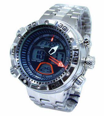 Relogio masculino atlantis j3400 anadigi prata fundo preto Menor preço em Relogio masculino atlantis j3400 anadigi prata fundo preto