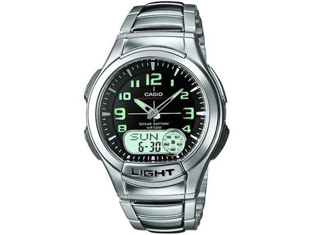 Relógio Masculino Casio Anadigi - Mundial AQ 180WD 1BV Prata