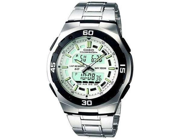 Relógio Masculino Casio Anadigi - Resistente à Água Cronômetro Mundial AQ-164WD-7AV