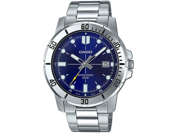 Relógio Masculino Casio Analógico Collection - MTP-VD01D-2EVUDF Prata Menor preço em Relógio Masculino Casio Analógico Collection - MTP-VD01D-2EVUDF Prata