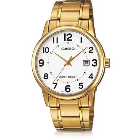 Relogio Masculino Casio Collection - Mtp-v002g-7budf - Dourado Menor preço em Relogio Masculino Casio Collection - Mtp-v002g-7budf - Dourado