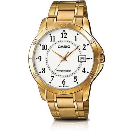 Relogio Masculino Casio Collection - Mtp-v004g-7budf -dourado Menor preço em Relogio Masculino Casio Collection - Mtp-v004g-7budf -dourado