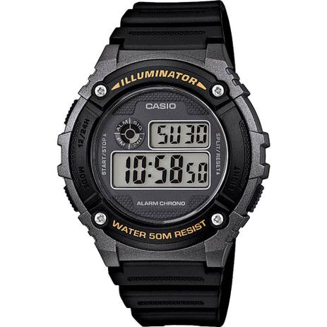 Relógio Masculino Casio Digital W-216H-1BVDF - Preto Menor preço em Relógio Masculino Casio Digital W-216H-1BVDF - Preto