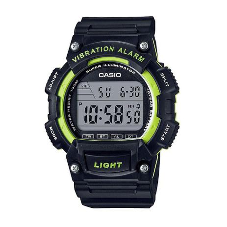 Relógio Masculino Casio Digital W-736H-3AVDF - Preto/Verde Menor preço em Relógio Masculino Casio Digital W-736H-3AVDF - Preto/Verde