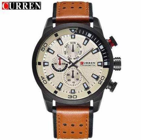 Relógio Masculino Casual Curren Casual 8250 Fundo Branco Menor preço em Relógio Masculino Casual Curren Casual 8250 Fundo Branco